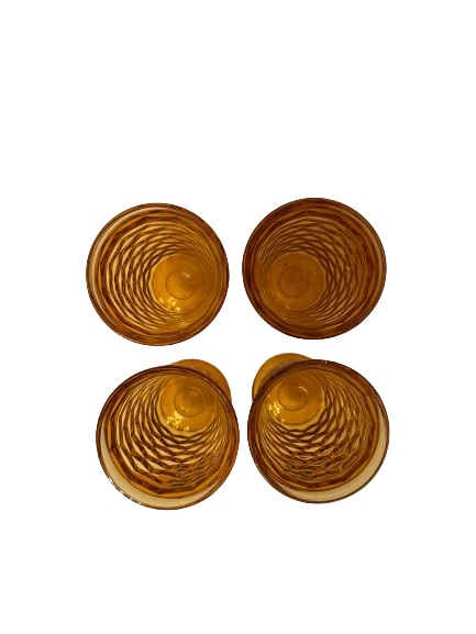 Textured Amber Drinking Glasses