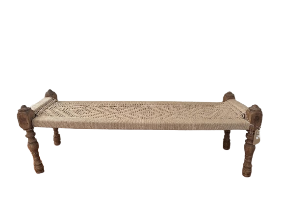 Indian Woven Charpoy Bench